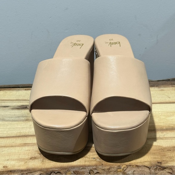 *NEW* BEEK Prinia Platform Heeled Sandals – Eggshell Size 10 – Leather A46 - Picture 8 of 15